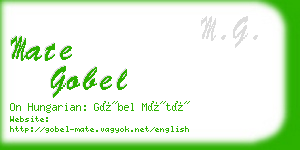 mate gobel business card